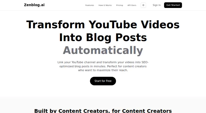 Zenblog screenshot