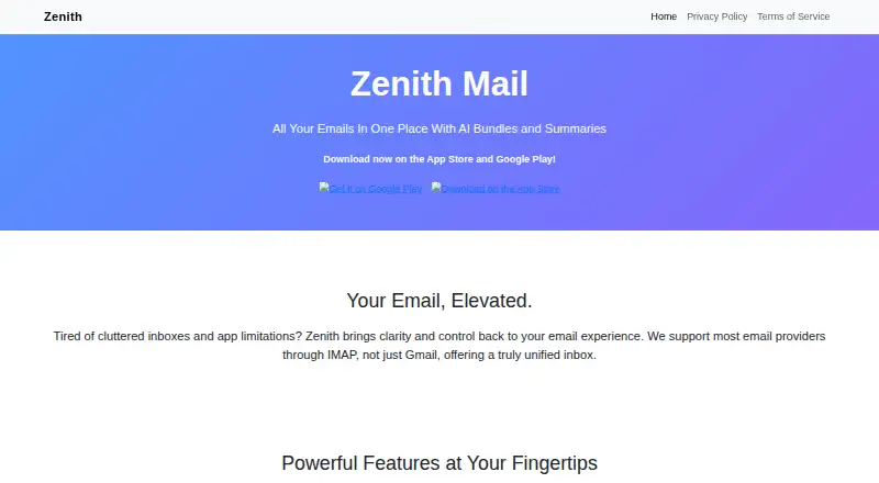 Zenith Mail screenshot