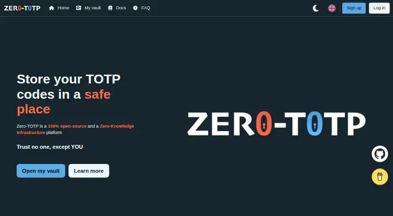 Zero-TOTP screenshot
