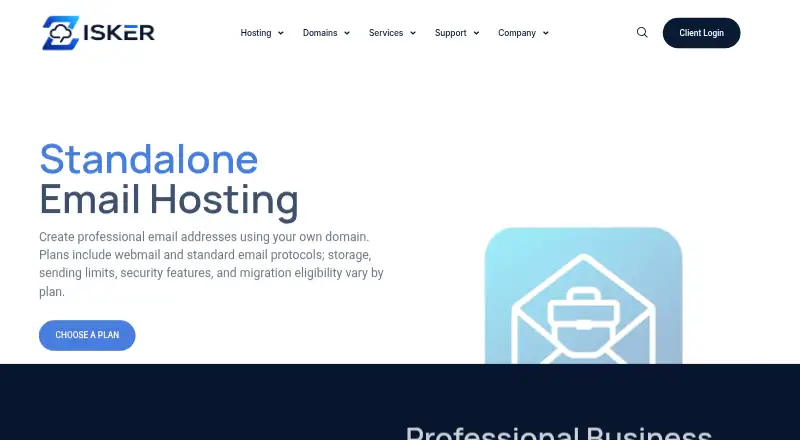 Zisker Email Hosting screenshot