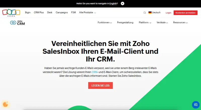 Zoho SalesInbox screenshot