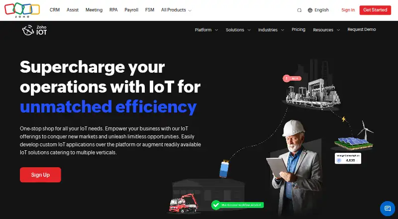 Zoho IoT screenshot