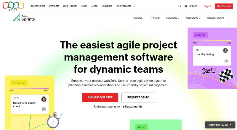 Zoho Sprints screenshot