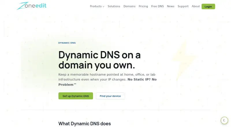 ZoneEdit Dynamic DNS screenshot