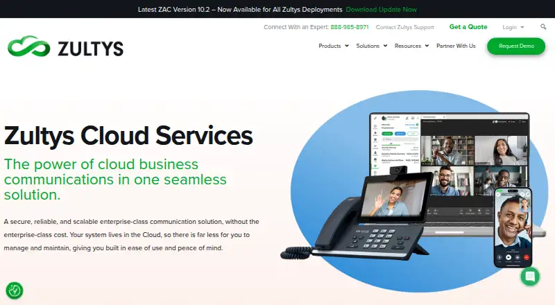 Zultys Cloud Services screenshot