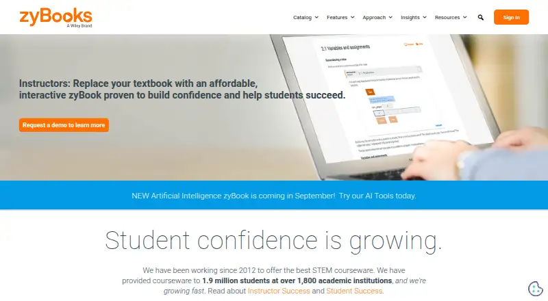 zyBooks screenshot