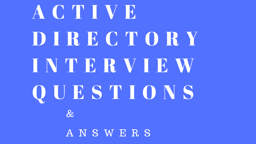 active directory interview questions