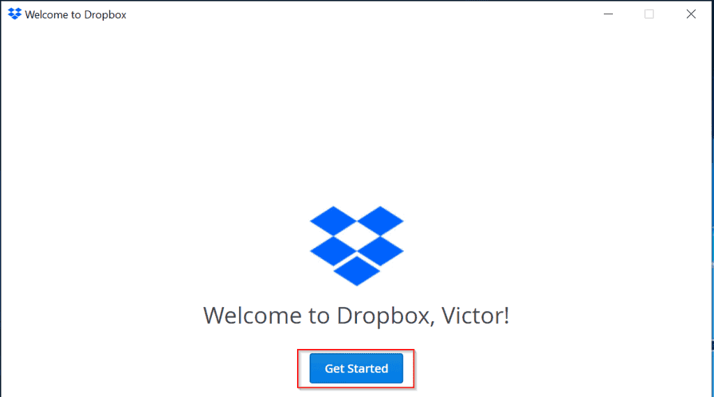 Dropbox Login setup 