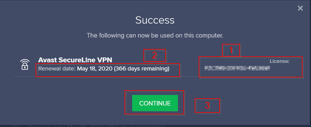 AVAST VPN - Activar licencia