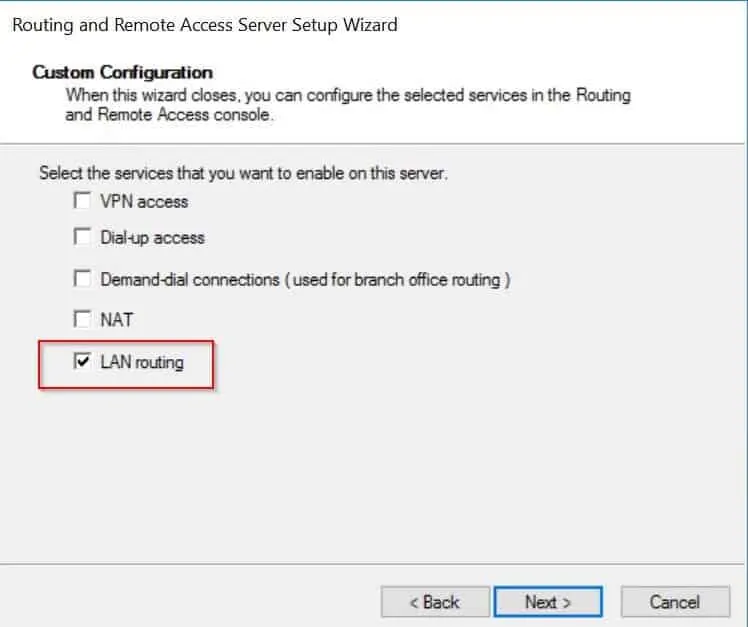 DHCP Relay Agent - Configure Roting