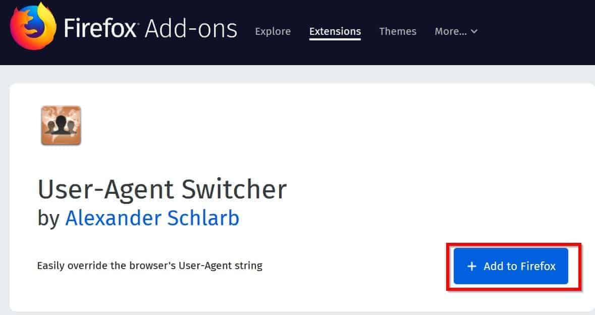 User agent switcher firefox android