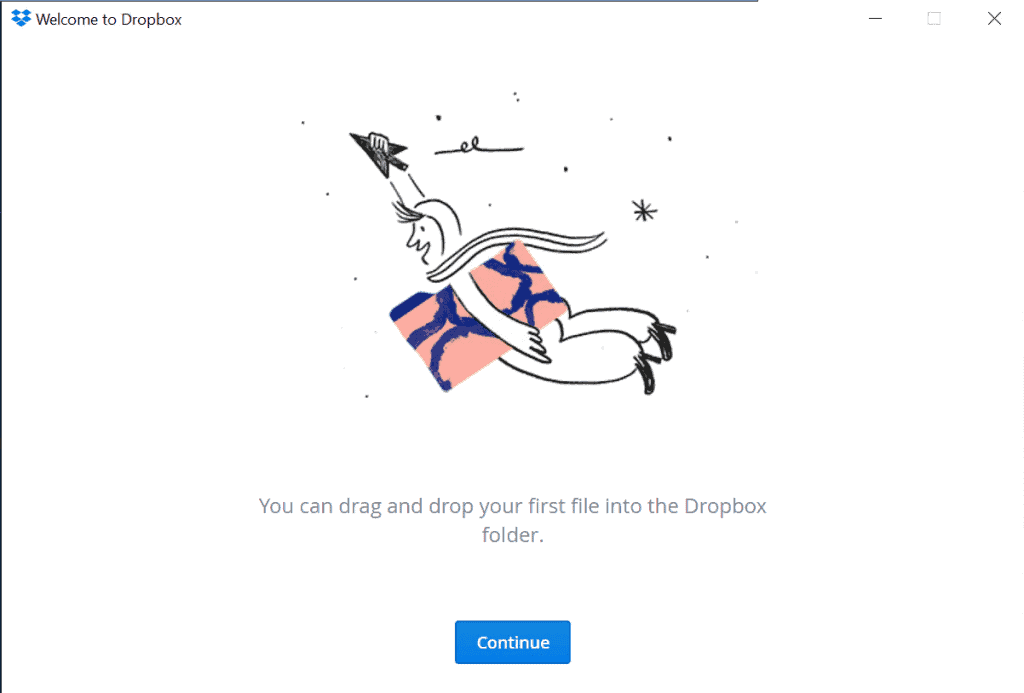 Dropbox login - set up