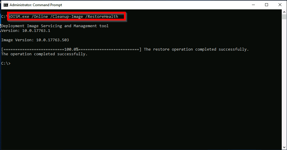 DISM.exe /Online /Cleanup-Image /Restorehealth - (Deployment Image Servicing and Management) 