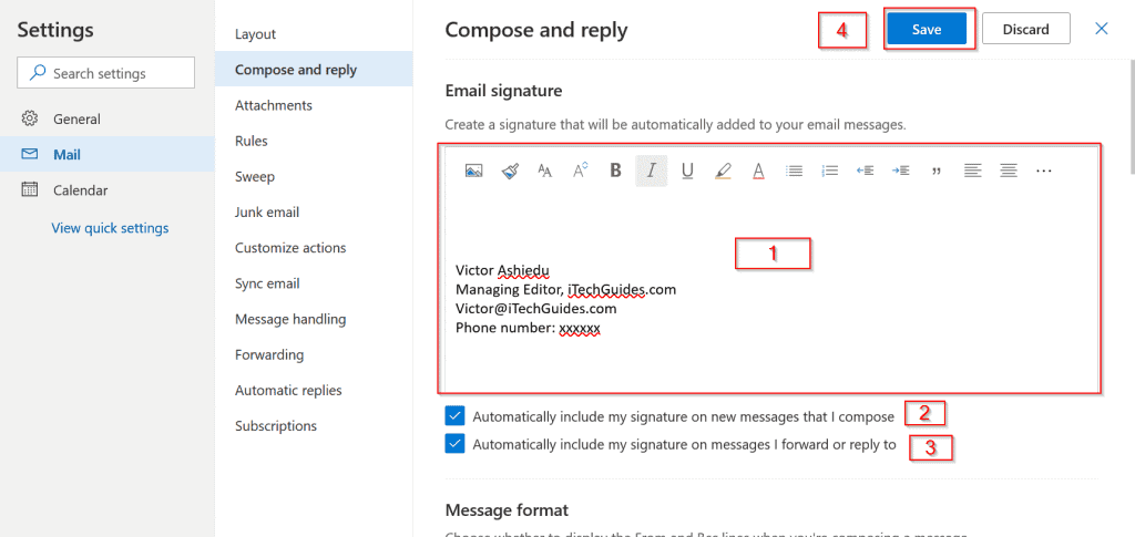 Hotmail Email (Now Outlook.com Email) - configure hotmail email signature