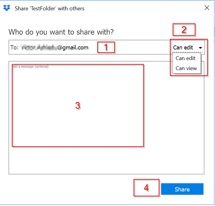 Dropbox login folder share icon