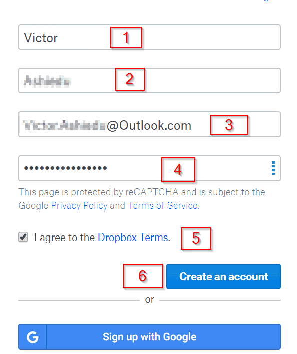 Dropbox login
