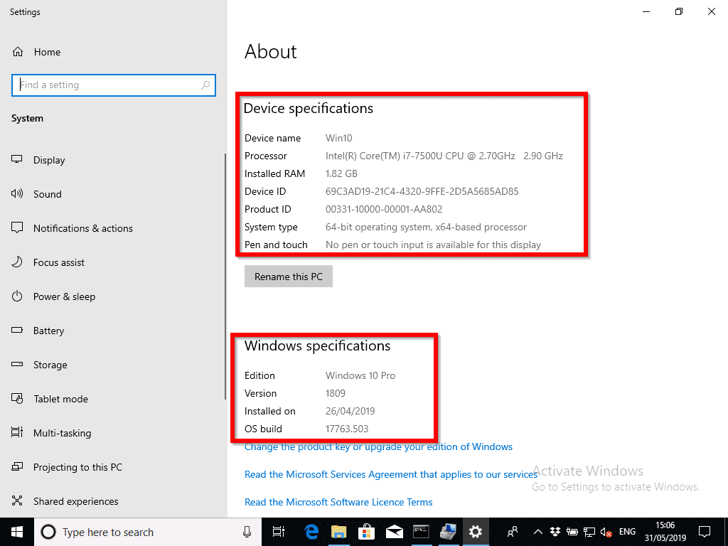 How to Check Windows 10 Version from System Properties
