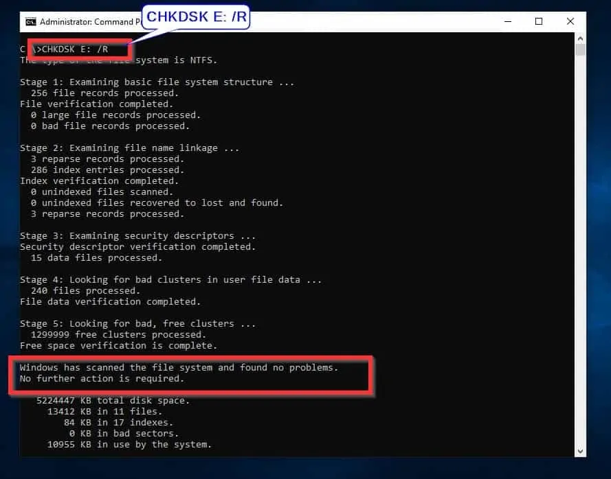 How to Run CHKDSK on Windows 10 (CHKDSK Examples)