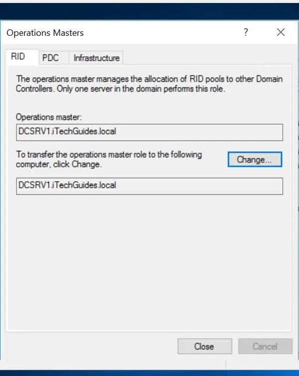 RID Master Active Directory FSMO Role