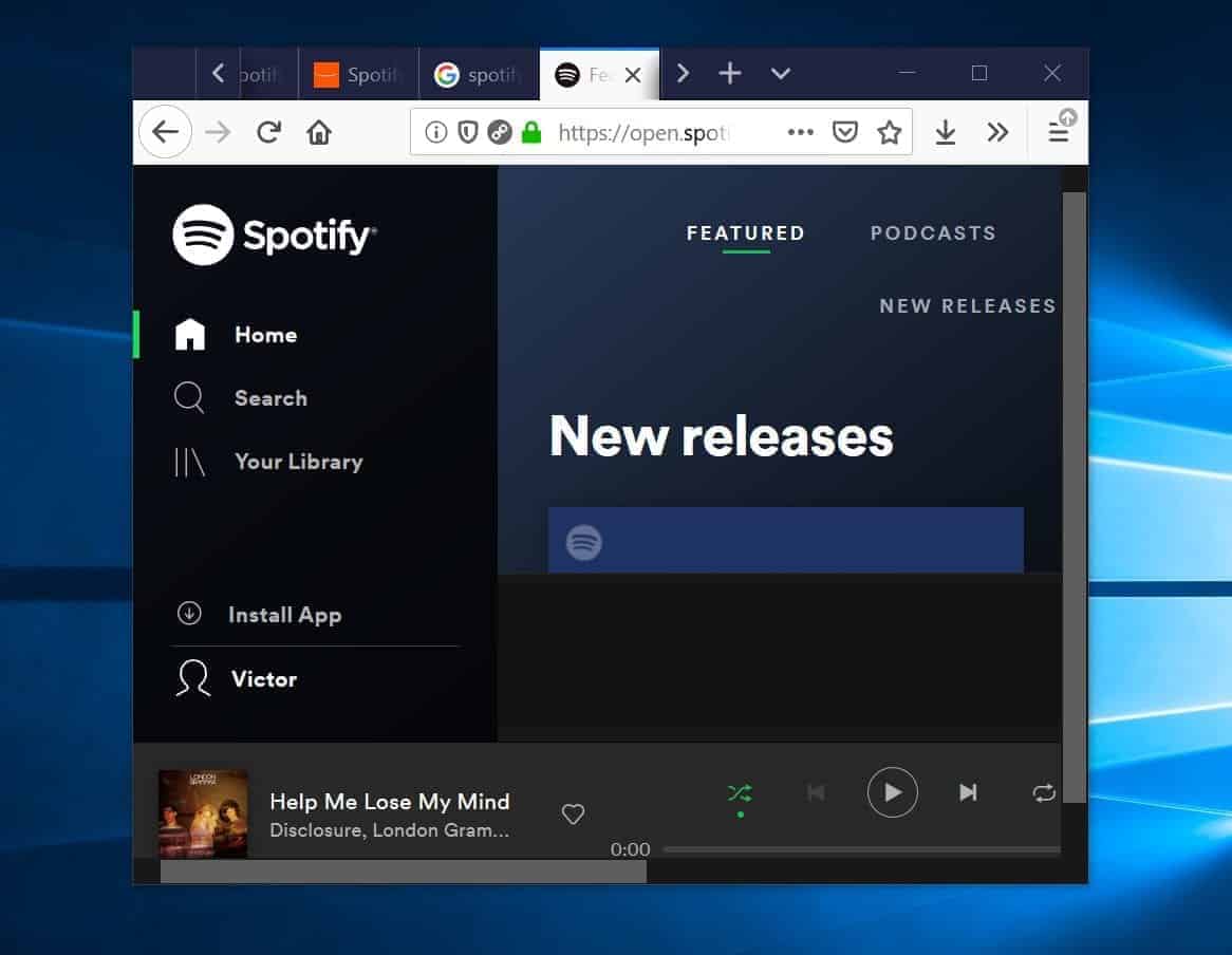 Spotify not working on pc