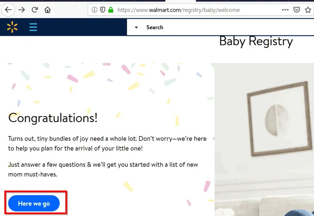 Walmart Baby Registry