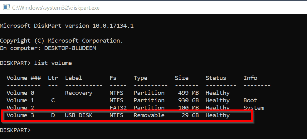Windows was Unable to Complete the Format - format with diskpart