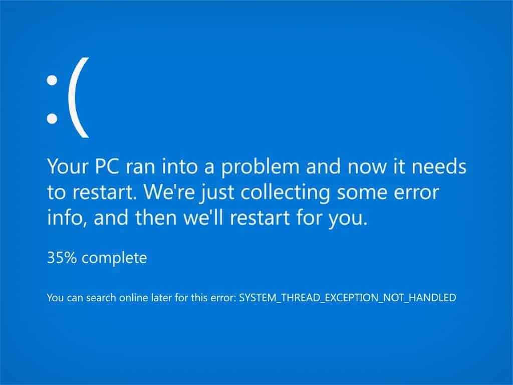 Your Pc Ran Into A Problem And Needs To Restart Fixed