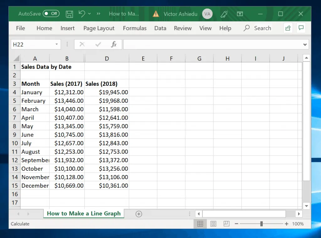 How to Make a Line Graph in Excel | Itechguides