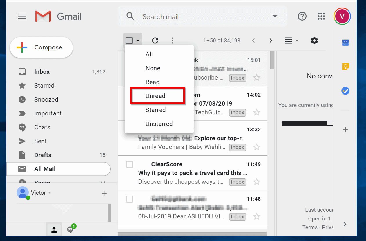 Gmail Mark All As Read How To Mark All Emails As Read On Gmail