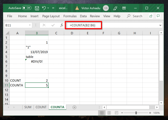 Excel Count: How to Count in Excel with Examples