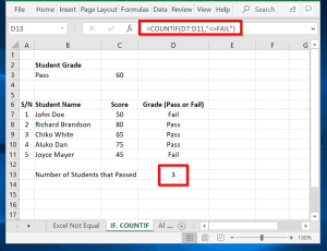 Excel Not Equal Comparison Operator: Syntax, Examples