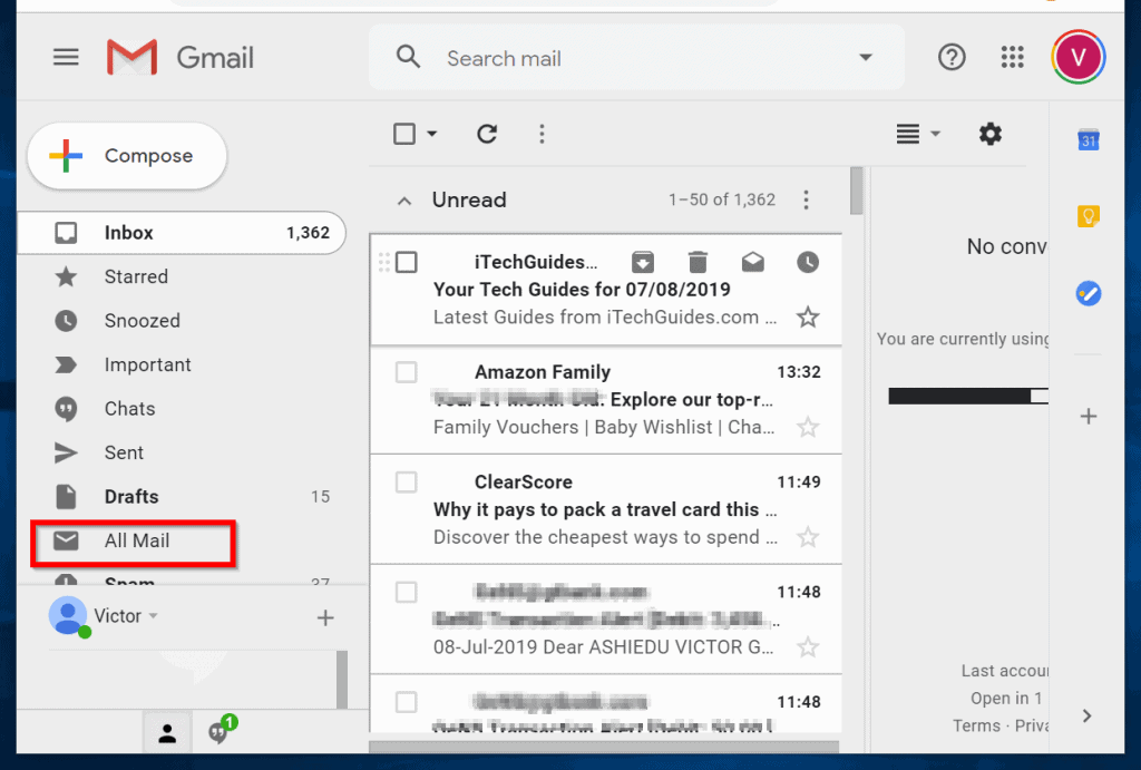 why does gmail put some messages in all mail but not my inbox