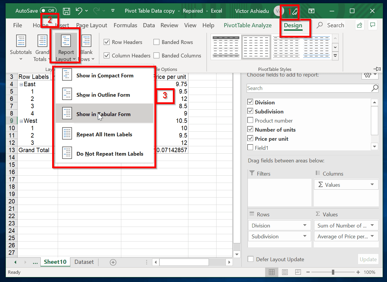 PivotTabledesign2