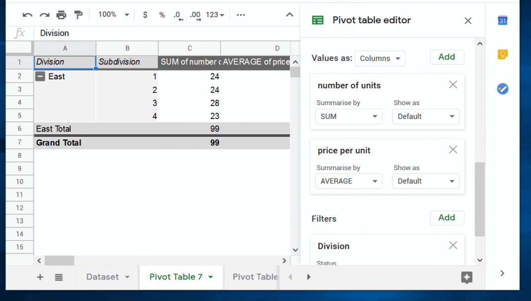 How to Make a Pivot Table in Google Sheets﻿