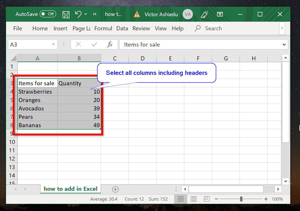 How to Add in Excel (Excel Sum) with Examples