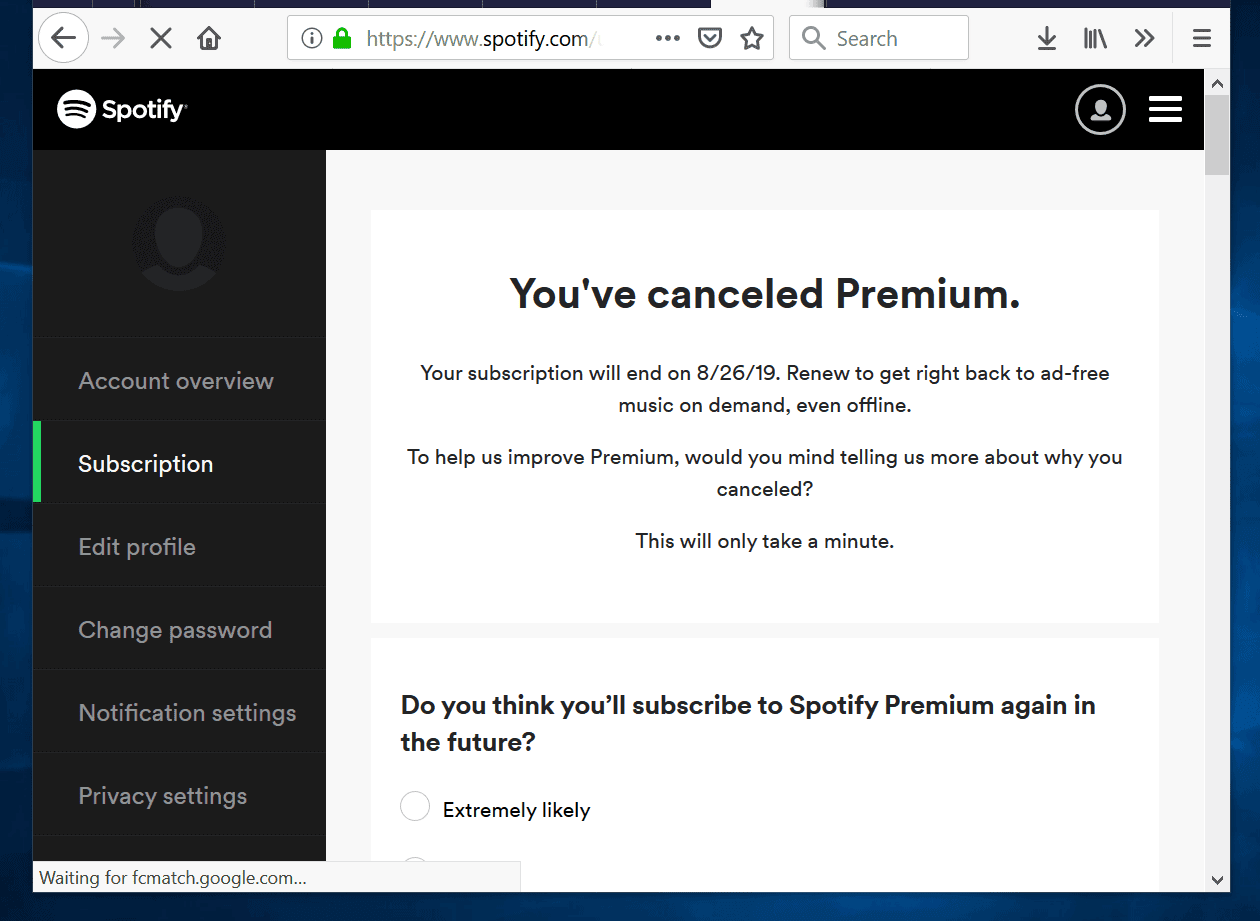 Comment annuler Spotify Premium