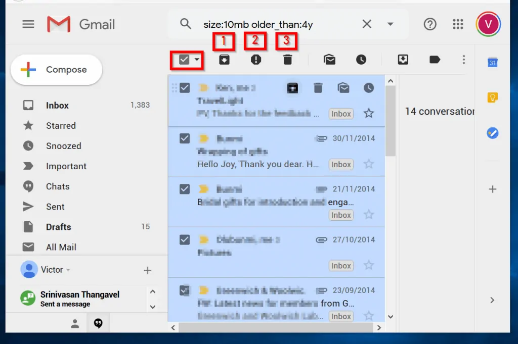 How to sort gmail by size using gmail search itechguides