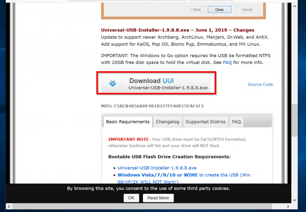 Dual Boot Ubuntu and Windows 10 - download Universal USB Installer