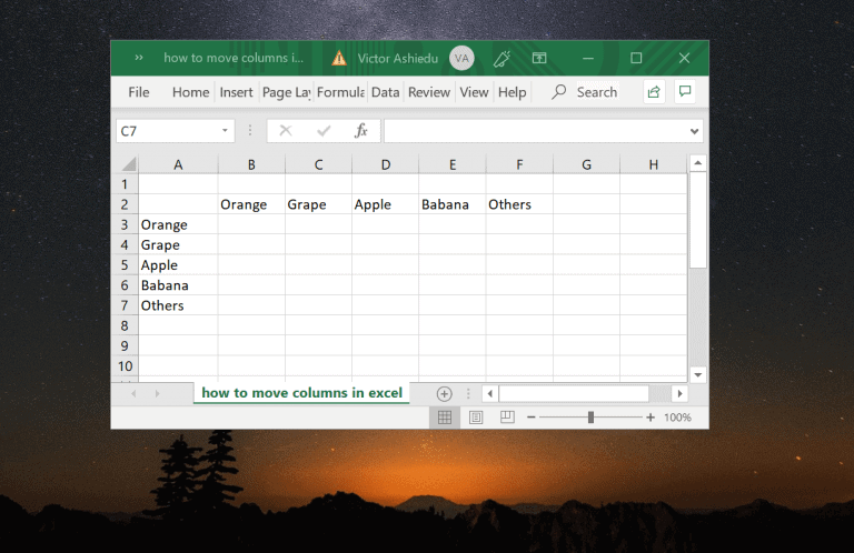 How to Move Columns to Rows and Rows to Columns in Excel