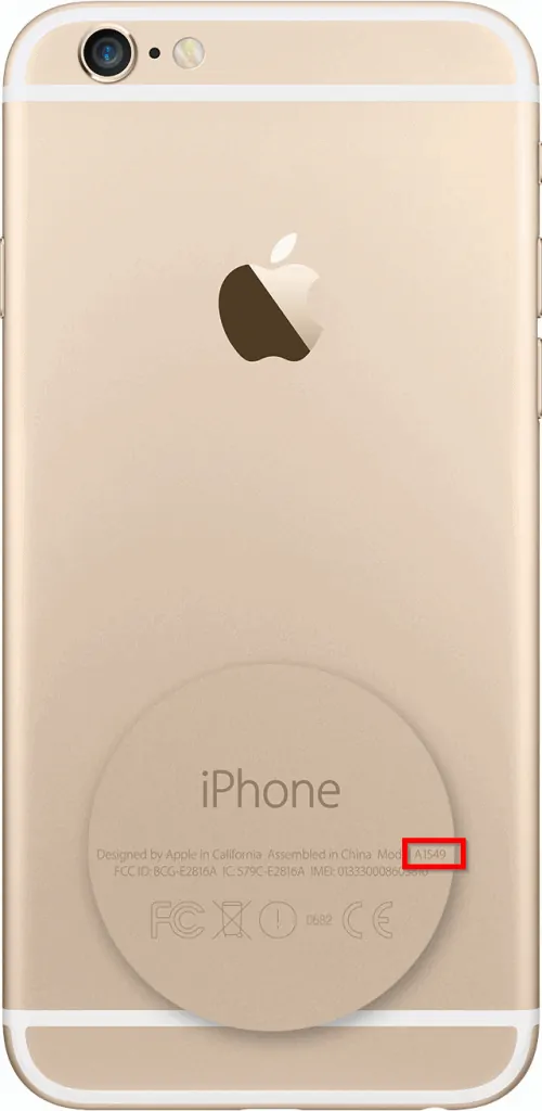 You can get the model number of iPhone 7 from the back of the phone. 