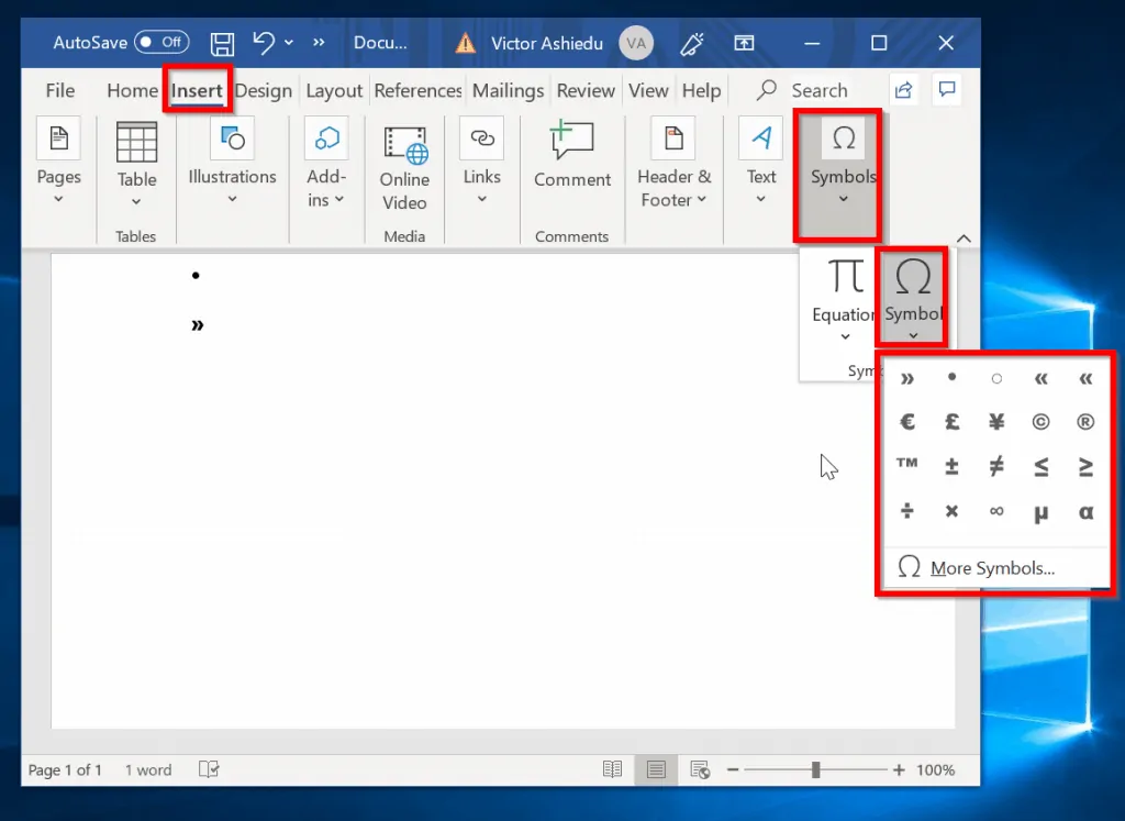 Insert Bullet Points in Excel Using By Copying Bullet Points from Word or a Web page