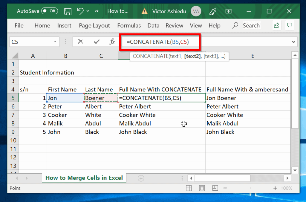 how-to-merge-cells-in-excel-in-2-easy-ways-itechguides