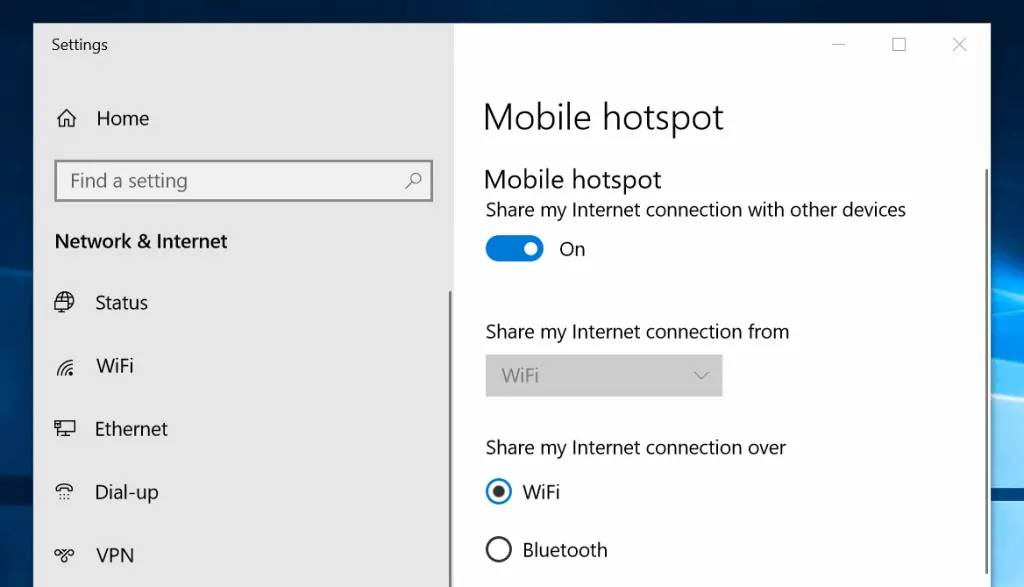 Mobile Hotspot Greyed Out on Windows 10