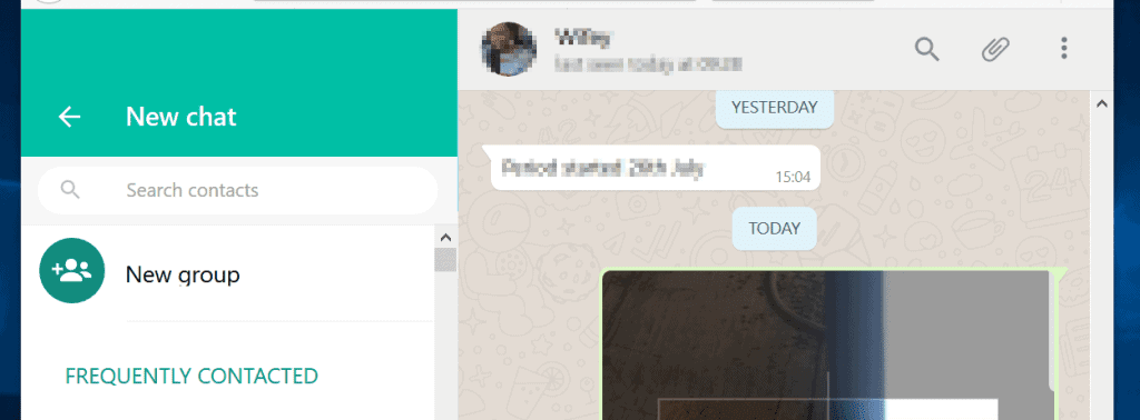 How to Start a New Chat on WhatsApp Web - new chat window