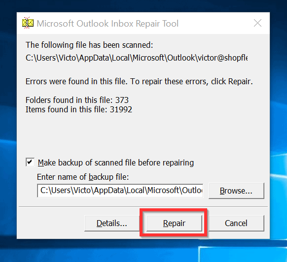 How to Fix Cannot Start Microsoft Outlook 