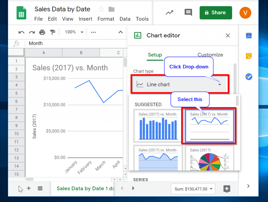 How To Make A Line Chart In Google Sheets