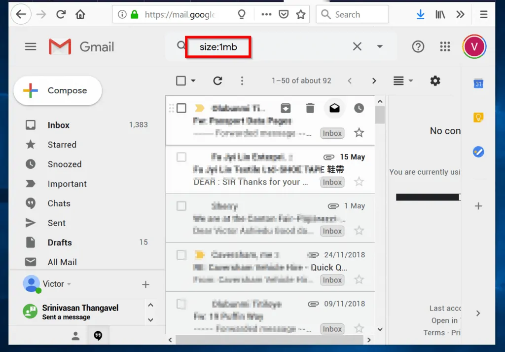 How to sort gmail by size using gmail search itechguides