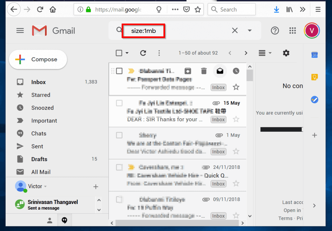 How to sort gmail by size using gmail search itechguides