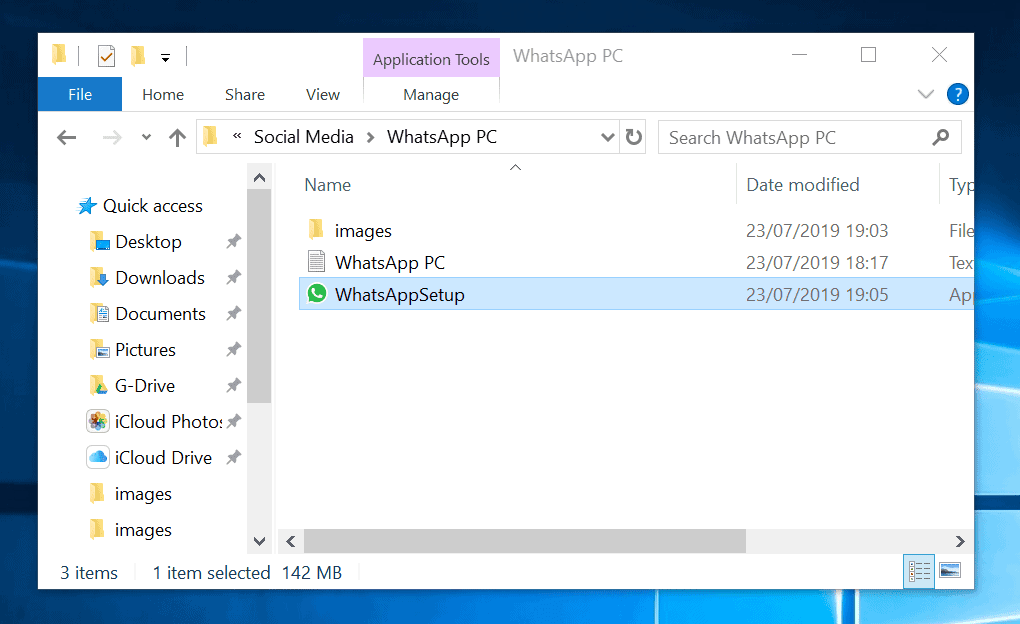 WhatsApp PC installer