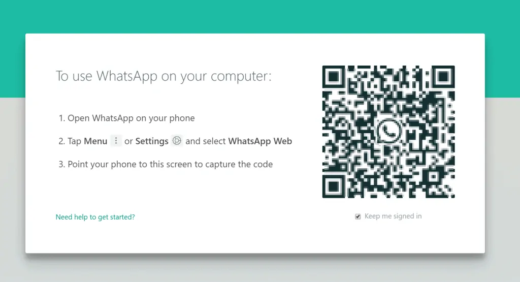 whatsApp qr code